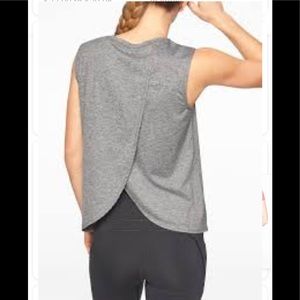 ATHLETA Sunlover UPF Tank Top - Flint Gray Fitness Lifestyle Yoga Gym EUC!